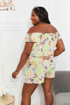 💕 Sew In Love Floral Off-Shoulder Romper - Full Size Pure Delight 💕 thumbnail
