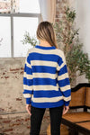 💕 Sew In Love Full Size Contrast Striped Round Neck Sweater 💕 thumbnail