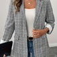💕 Single - Breasted Plaid Blazer - Sleek Sophistication 💕 - MegaSuperStar
