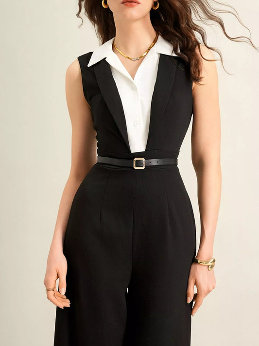 Sleeveless Wide Leg Jumpsuit - MegaSuperStar