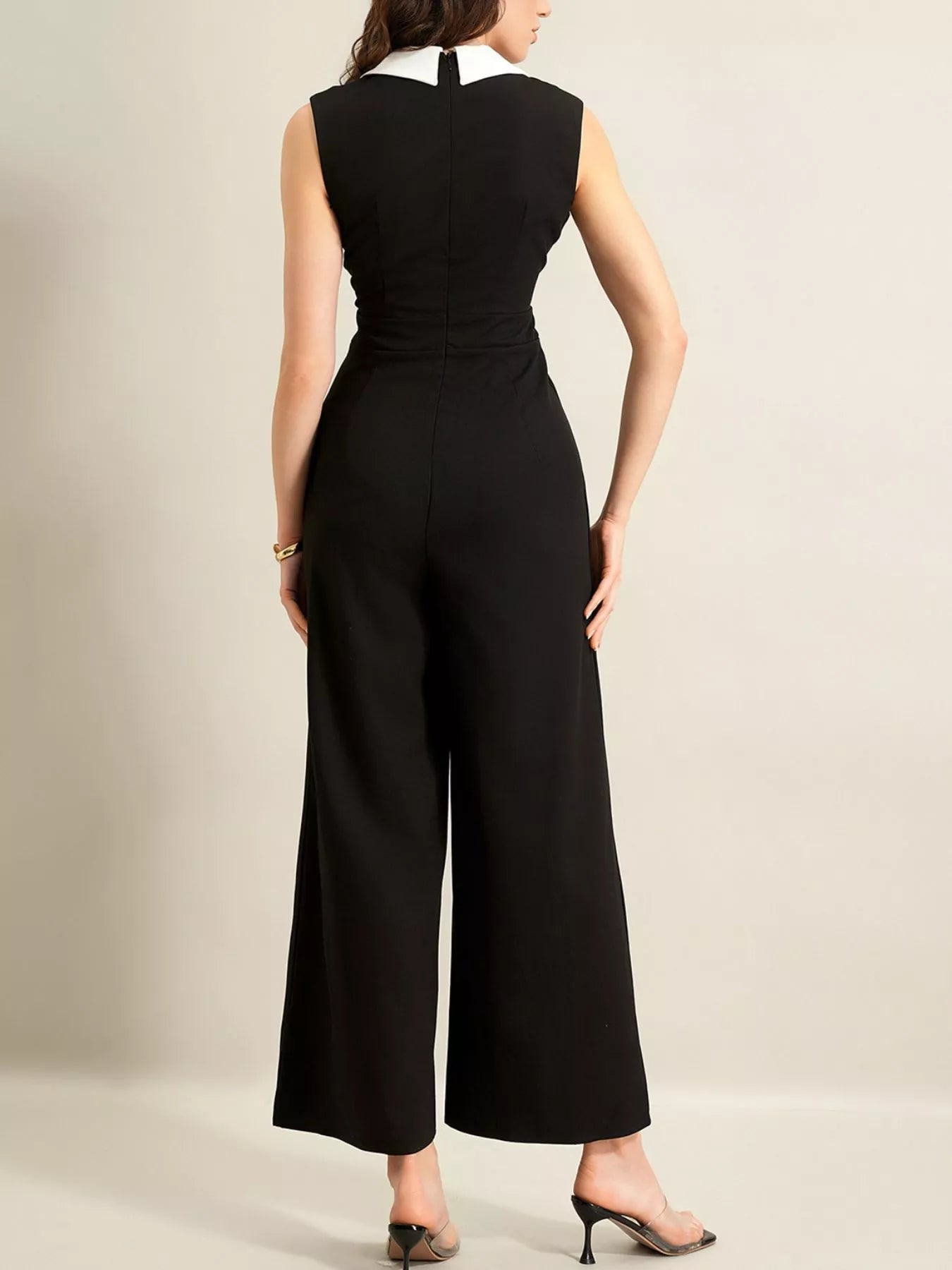 Sleeveless Wide Leg Jumpsuit - MegaSuperStar