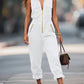 Sleeveless Zip - Up Jumpsuit - MegaSuperStar