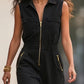 Sleeveless Zip - Up Jumpsuit - MegaSuperStar