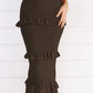 ✨ Smocked Ruffled Midi Dress for Effortless Style and Elegance ✨ - MegaSuperStar
