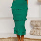 ✨ Smocked Ruffled Midi Dress for Effortless Style and Elegance ✨ - MegaSuperStar
