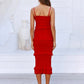 ✨ Smocked Ruffled Midi Dress for Effortless Style and Elegance ✨ - MegaSuperStar