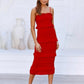 ✨ Smocked Ruffled Midi Dress for Effortless Style and Elegance ✨ - MegaSuperStar