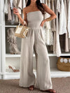 💕 Smocked Tube Jumpsuit - Wide Leg Style and Comfort 💕 thumbnail