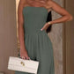 Smocked Tube Wide - Leg Jumpsuit - MegaSuperStar