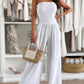 Smocked Tube Wide - Leg Jumpsuit - MegaSuperStar