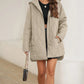 Snap Down Long Sleeve Quilted Winter Coat - MegaSuperStar
