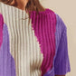 SO ME Boat Neck Lightweight Sweater Top - Multi Colored and Stylish - MegaSuperStar
