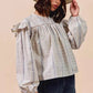 SO ME Floral Ruffled Long Sleeve Blouse - Stylish Cotton Print Top - MegaSuperStar