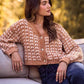 SO ME Soft Chenille Yarn Textur Button Sweater Cardigan
