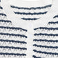 Striped Button Detail Short Sleeve Knit Top - MegaSuperStar
