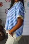 Striped Short Sleeve Top for Casual Style thumbnail