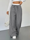 🌸 Striped Wide Leg Drawstring Pants - Casual Chic 🌸 thumbnail