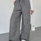 🌸 Striped Wide Leg Drawstring Pants - Casual Chic 🌸 - MegaSuperStar