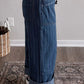 Striped Wide - Leg Jeans - MegaSuperStar