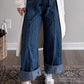 Striped Wide - Leg Jeans - MegaSuperStar