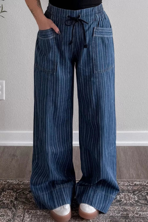 Customer styling 💕 Striped Wide-Leg Jeans 💕