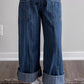 Striped Wide - Leg Jeans - MegaSuperStar