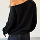 Studded Single Shoulder Knit Top - MegaSuperStar