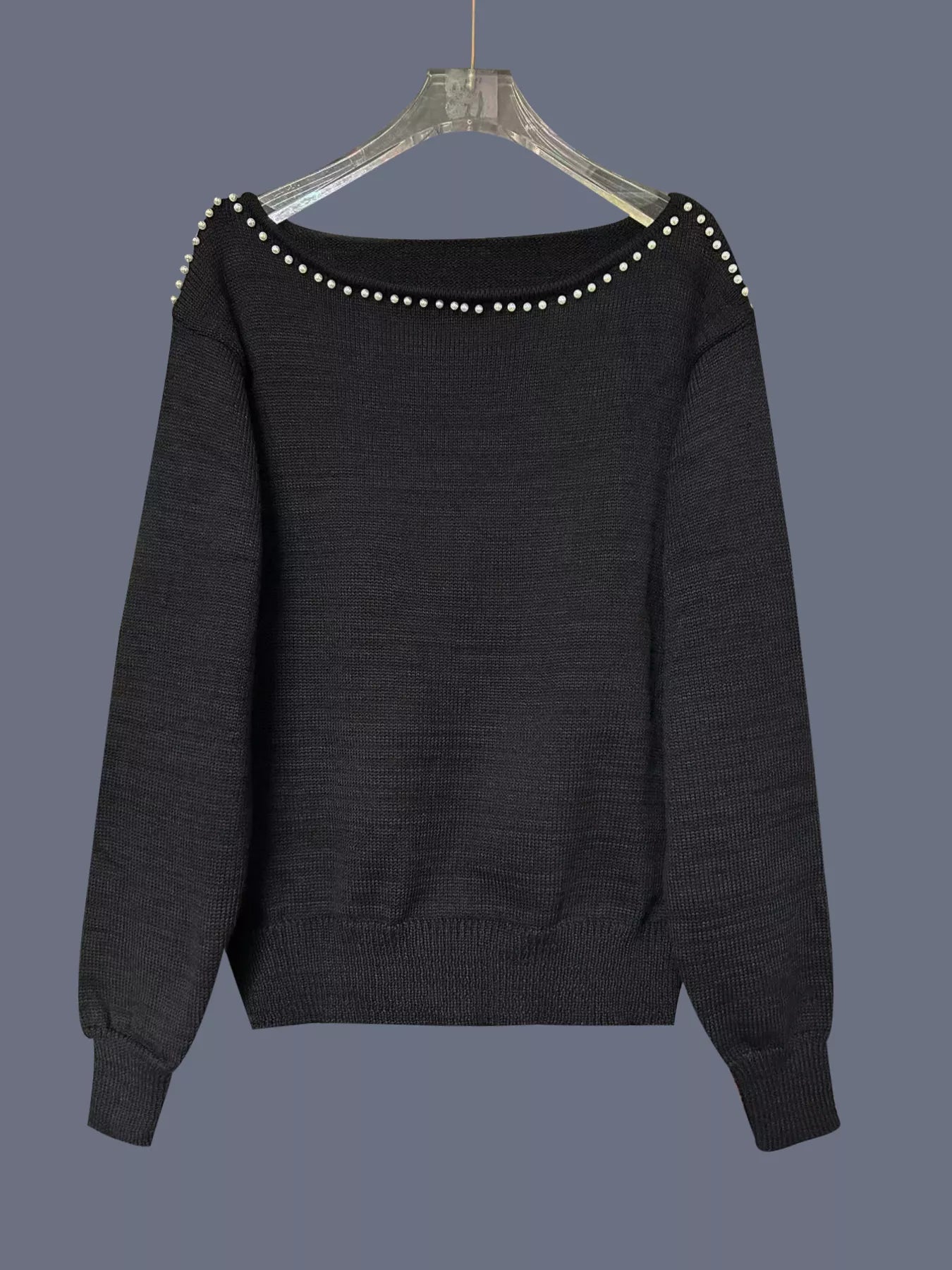 Studded Single Shoulder Knit Top - MegaSuperStar