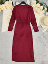 💖 Surplice Satin Long Sleeve Dress 💖 thumbnail