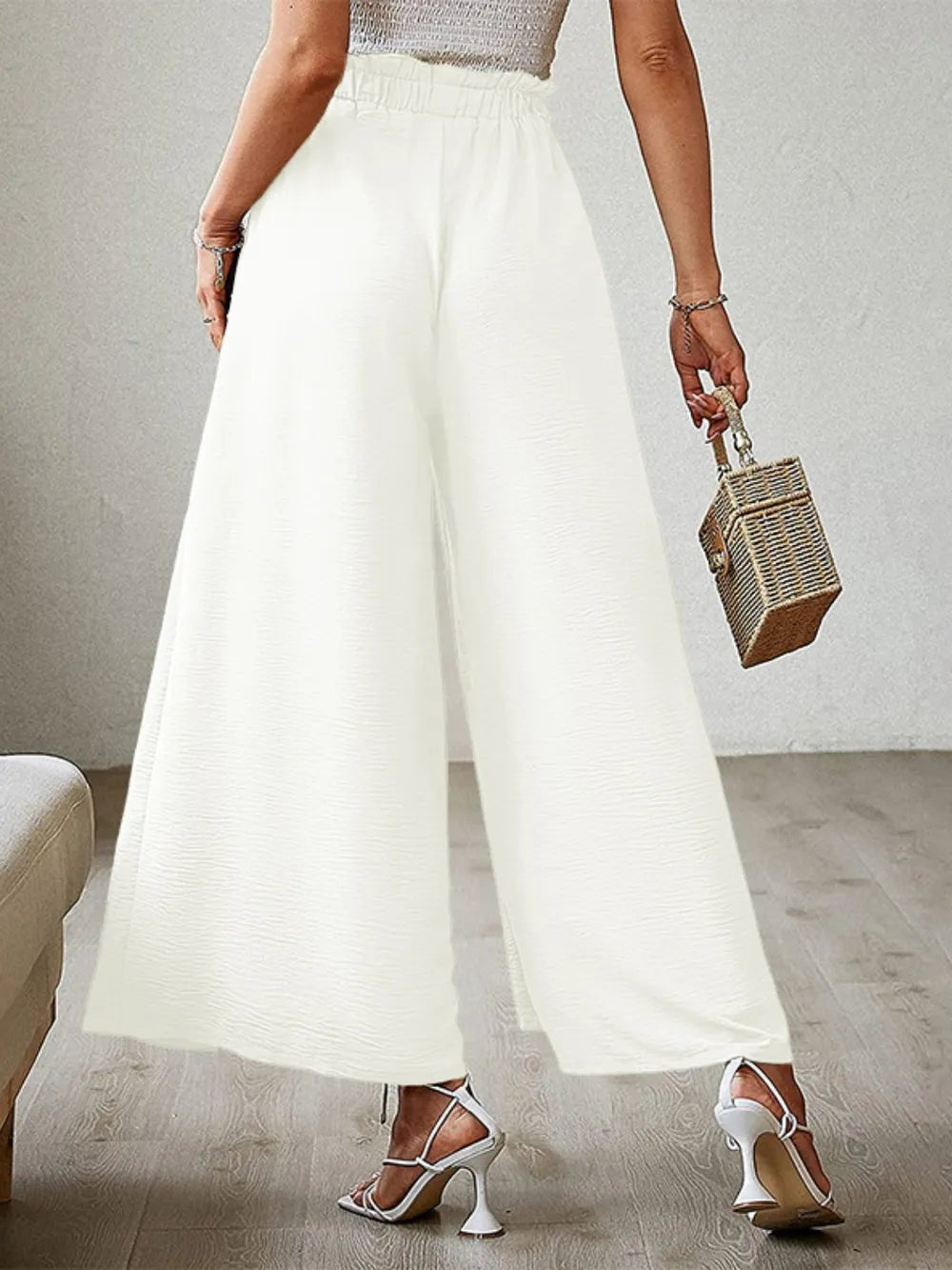 💕 Tied Slit Wide Leg Pants 💕 - MegaSuperStar