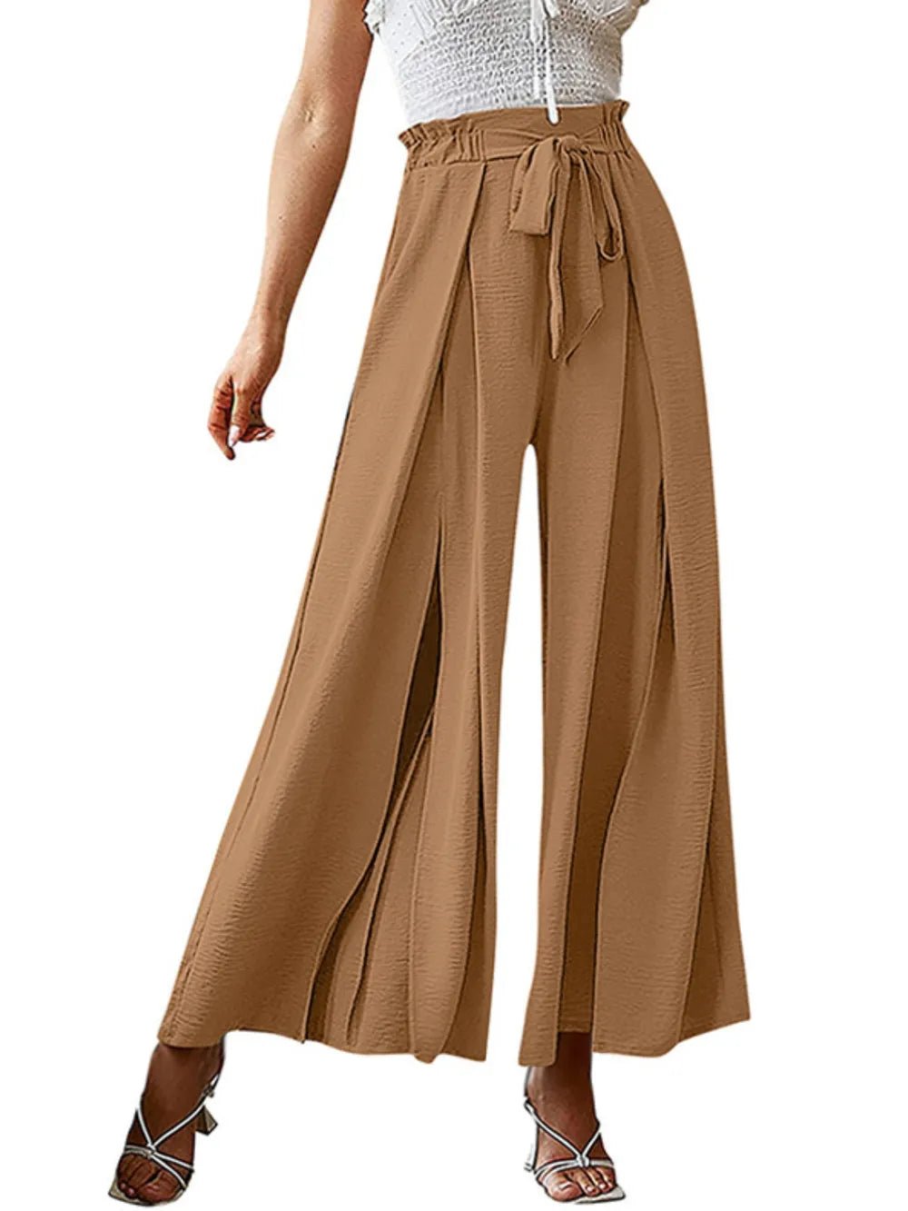 💕 Tied Slit Wide Leg Pants - Modern Edge 💕 - MegaSuperStar