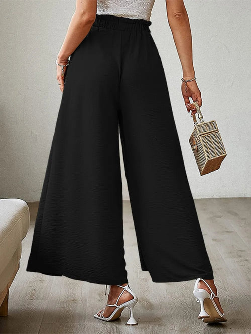 Customer styling 💕 Tied Slit Wide Leg Pants - Modern Edge 💕