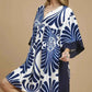Umgee Abstract Print Dress with Kimono Sleeves - Mini Dress for Stylish Comfort - MegaSuperStar