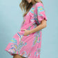 Umgee Boho Floral Mini Dress with Pockets - Perfect for Every Occasion - MegaSuperStar
