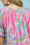 Umgee Boho Floral Mini Dress with Pockets - Perfect for Every Occasion thumbnail