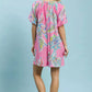 Umgee Boho Floral Mini Dress with Pockets - Perfect for Every Occasion - MegaSuperStar
