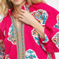 Umgee Boho Floral Tunic Blouse for Effortless Style - MegaSuperStar