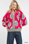 💕 Umgee Boho Floral Tunic Blouse for Effortless Style 💕 thumbnail
