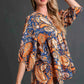 Umgee Boho Tunic Blouse - Mix Paisley Style for Effortless Chic - MegaSuperStar