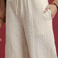 Umgee Cable Knit Textured Wide Leg Pants