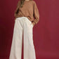 Umgee Cable Knit Textured Wide Leg Pants