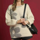 Umgee Floral Knit Sweater - Stylish Jacquard Design for Every Occasion - MegaSuperStar