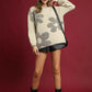 Umgee Floral Knit Sweater - Stylish Jacquard Design for Every Occasion - MegaSuperStar