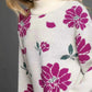 Umgee Floral Mock Neck Sweater - Trendy Floral Patterned Sweater for Fall - MegaSuperStar