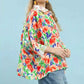Umgee Floral Oversized Shirt – Mixed Floral Button Down Style by MegaSuperStar - MegaSuperStar