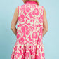 Umgee Floral Sleeveless Dress - Effortless Tiered Style - MegaSuperStar