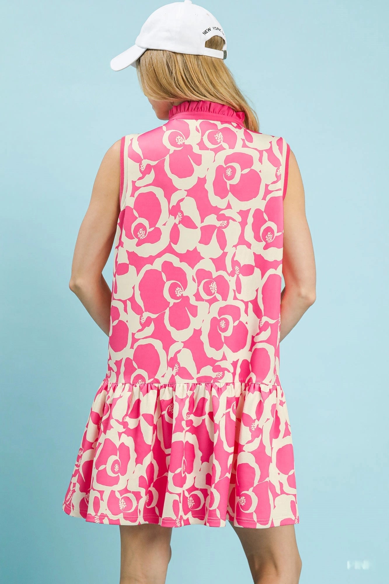 Umgee Floral Sleeveless Dress - Effortless Tiered Style - MegaSuperStar