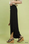 Umgee Flowy Asymmetrical Hem Wide Leg Pants thumbnail