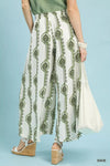 Umgee Geometric Boho Wide Leg Pants with Pockets thumbnail