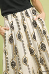 Umgee Boho Wide Leg Pants with Geometric Print thumbnail